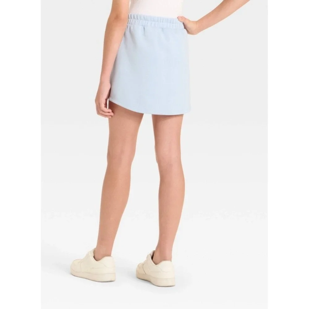 NWT~ All in Motion sz S 6/7 Blue Girls Airy Sleek Flap front Skort Gym